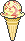 A scoop of strawberry cheesecake.